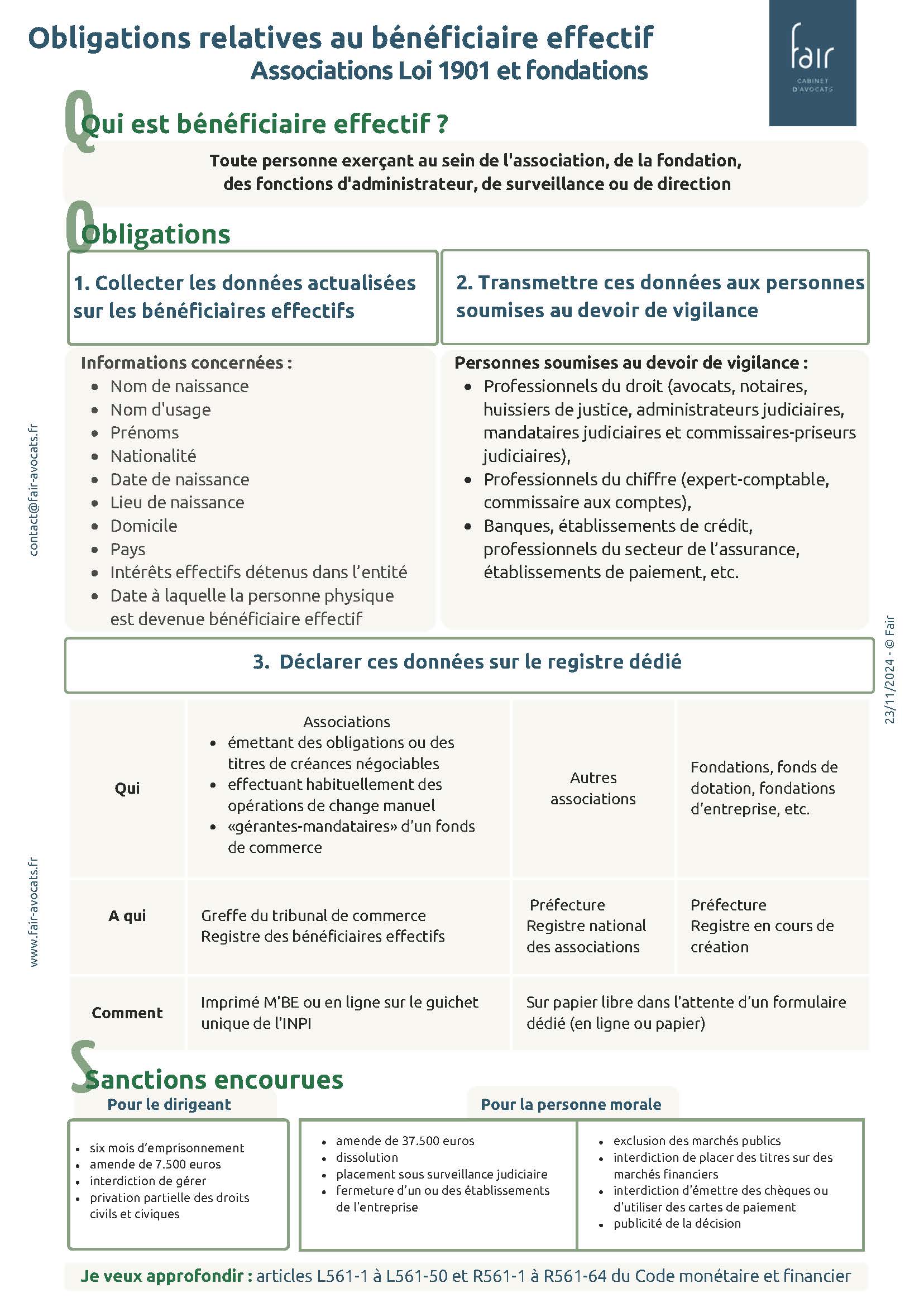 Bénéficiaires effectifs - Associations Fondations